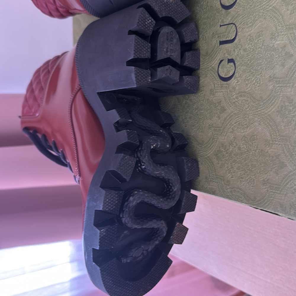 Gucci Garnet Red Calf Boots - Picture 7 of 10